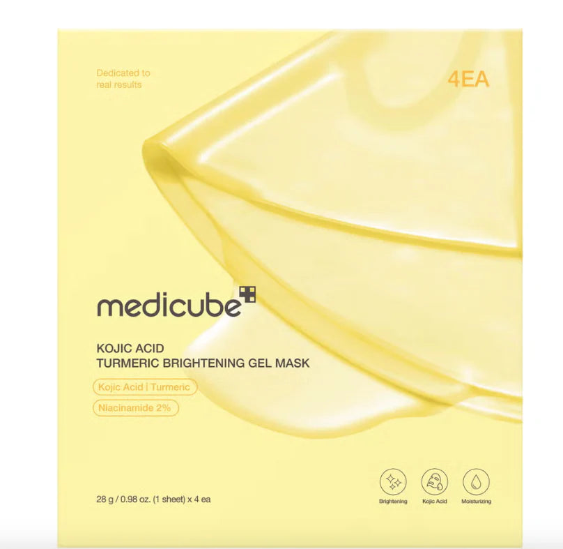 MEDICUBE Kojic Acid Tumeric Brightening Mask (4 Pack)